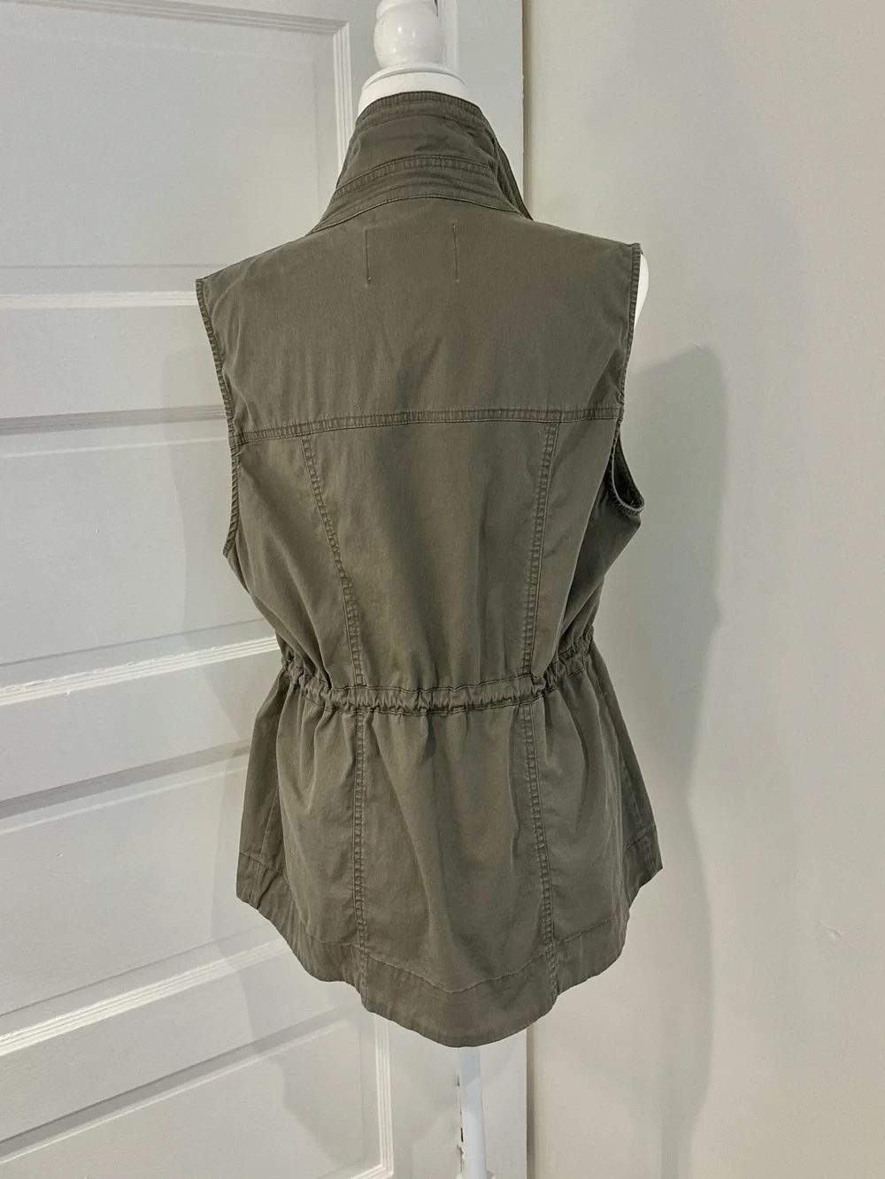 American Rag Olive Utility Drawstring Vest-M-Like New